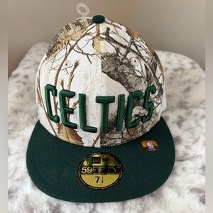 Boston Celtics 59FIFTY Fitted Hat - Camo Realtree New Era Baseball Cap NBA NWT